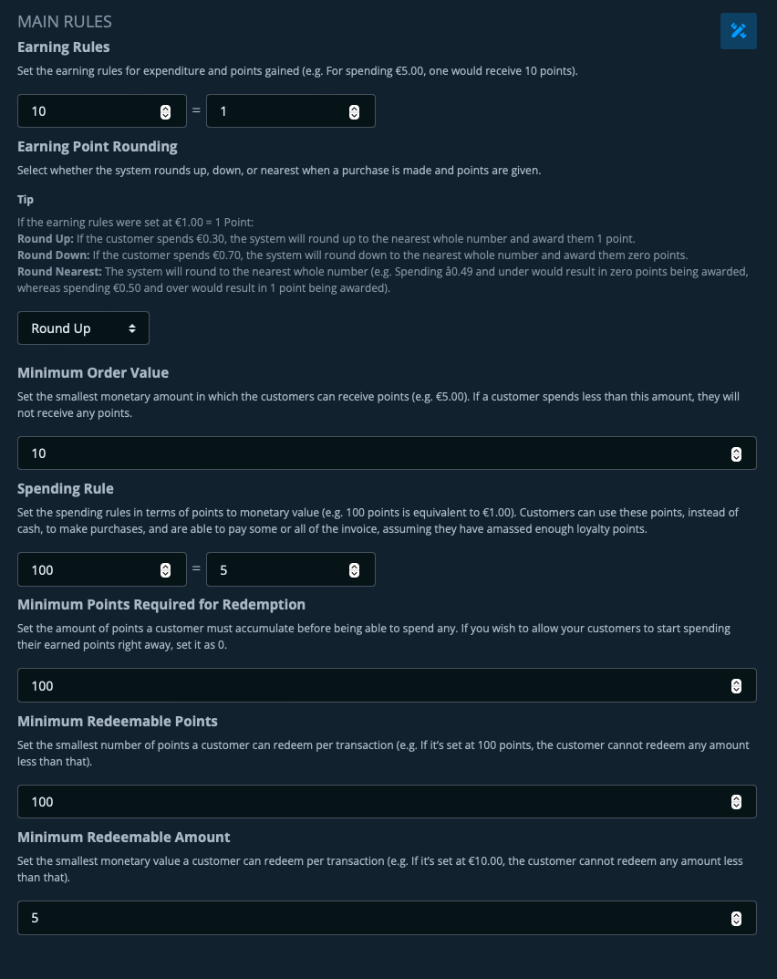 Loyalty Point System